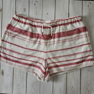 POLO Ralph Lauren Striped Red and White Women's Cotton Shorts Size Petite Small